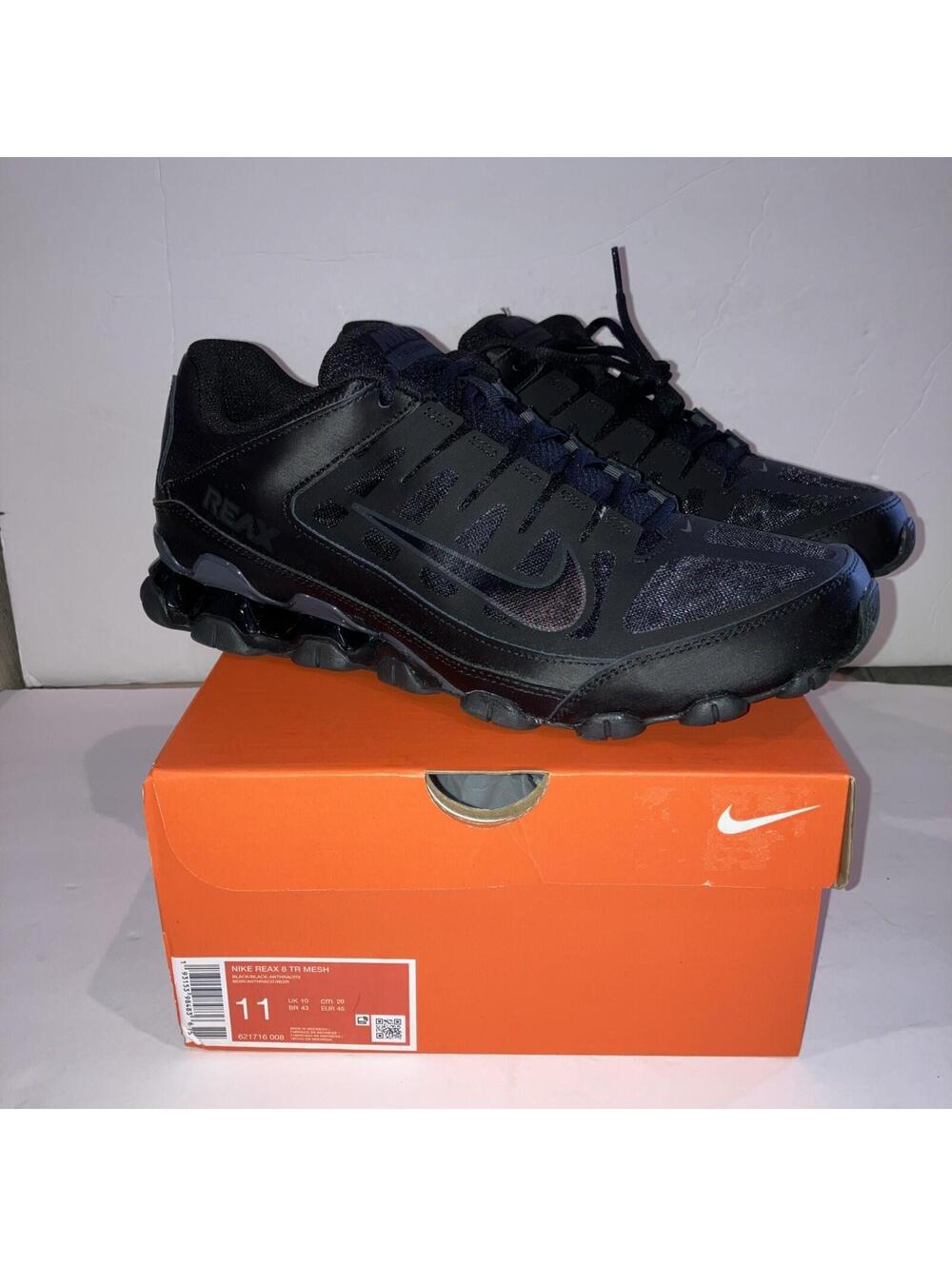 Nike Reax 8 TR Mesh Size 11 Cross Training (621716-008) Men’s Shoes Black NEW
